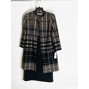 New Donny and Nicole Size 4 Dress & 1 Button Blazer Separates Black Gray Taupe